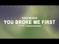 Download Lagu Tate McRae - you broke me first (Lyrics)