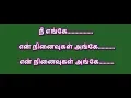 Lagu Nee Enge En Ninaivugal Ange Karaoke with Lyrics Tamil