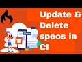 eCommerce in Codeigniter Update and delete specs for ecommerce