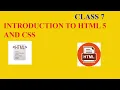 HTML PROGRAM Using CSS Class 7 Chap 7