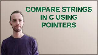 Compare strings in C using pointers