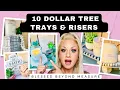 10 Dollar tree Trays Risers Quick and Easy DIY s Dollar tree DIY s Blessed Beyond Measure