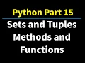 Python Part 15 Introduction to Tuples and Sets - Data Structures