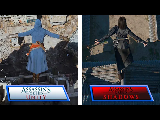 Assassin's Creed Unity VS Shadows | Parkour Comparison | RTX 5090 Ultra Settings
