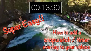 How to add a stopwatch timer overlay to your s