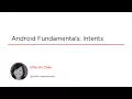 Course Android Fundamentals Intents