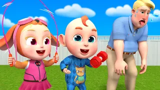 💪 ¡Vamos, Papá! ¡No Te Rindas! | Canción de Ejercicio para Niños | Hábitos Saludables | Rosoo Kids