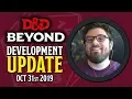 D D Beyond Dev Update - Character Sheet App News More