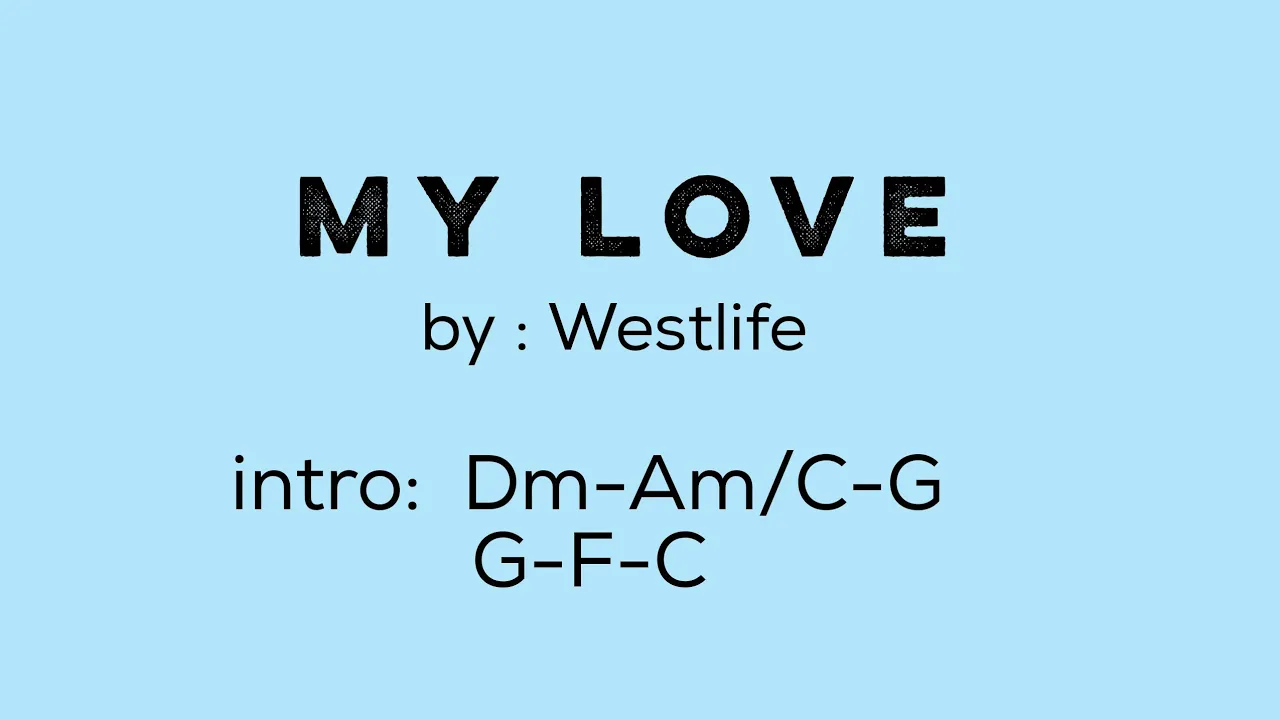MY LOVE (by:Westlife) - Lyrics with Chords