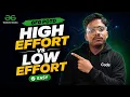 Solve High Effort vs Low Effort in O n GFG POTD Explained Step by Step