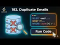 How to Find Duplicate Emails LeetCode 182 SQL Solution Most Common SQL Interview Question