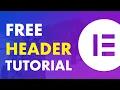 Free Sticky Transparent Elementor Header Tutorial Elementor Header Footer Builder