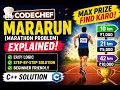 CodeChef MARARUN Problem Explained Marathon Logic Simple Solution in C