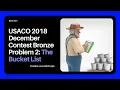 USACO Bucket List Walkthrough Java