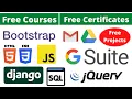 Udemy Free Certificate Courses HTML jQuery CSS Django G Suite JS Bootstrap Online Classes