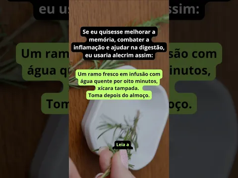 Ferva Alecrim e Beba o Chá, e Veja o Que Acontece com Sua Memória e Disposição #saude50mais #shorts