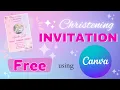 How to Create Christening Invitation using CANVA Super Easy