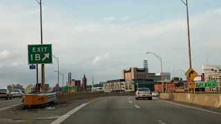 Driving Through Downtown Cincinnati Ohio - Interstate 71 North