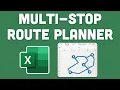 Solve the Travelling Salesman Problem in Excel Multi-Stop Route Optimizer Template