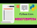 List modification list modification in python List in python how to modify a list in python