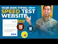 Create a Typing Speed Test Website using HTML CSS and JavaScript in Hindi