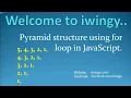 Pyramid structure using for loop in javascript 54321 4321 321 21 1