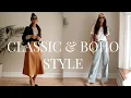 Change Your Style WITHOUT Shopping 4 Boho Chic 4 Classic Minimalist Style Outfits