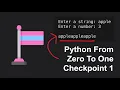 Python From Zero To One CHECKPOINT 1 Practice Questions for absolute basics
