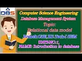 DBS - RELATIONAL DATA MODEL UNIT-1 INTRODUCTION TO DATA BASE CSE II YEAR-I SEM DBMS