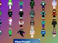 Minecraft Nova Skin - swapping skins live on a finished wallpaper