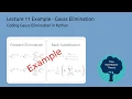 Coding the Gauss Elimination Algorithm in Python ChEn 263 - Supplement to Lecture 11 Fixed