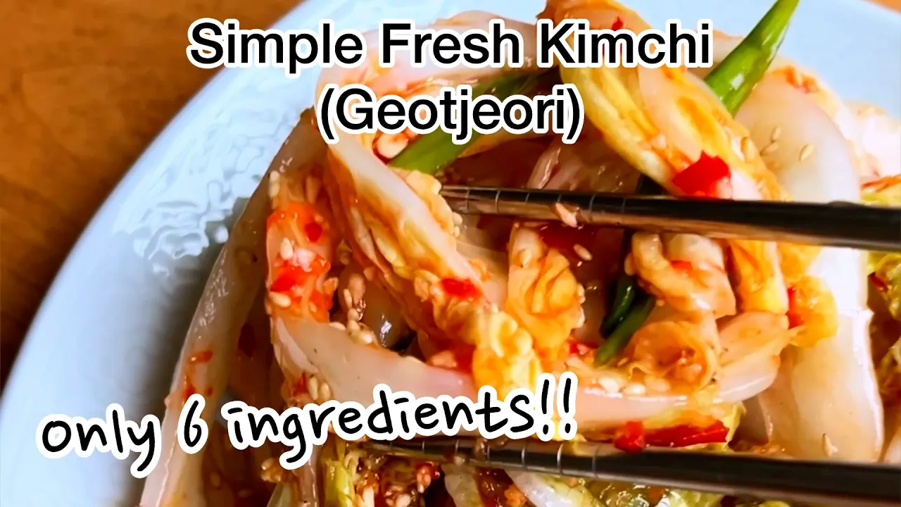 6 Ingredient Fresh Kimchi (Geotjeori )