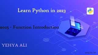 Learn Python in Arabic Function Introduction