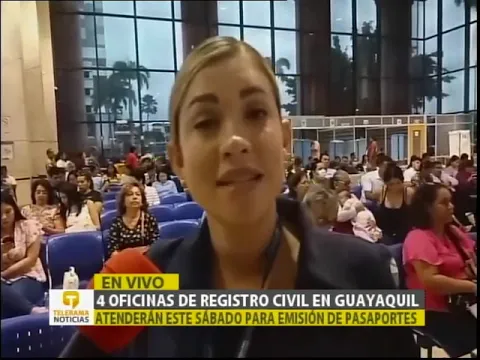 4 oficinas de registro civil en Guayaquil atenderá este sábado para emisión de pasaportes