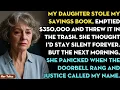 Download Lagu My Daughter Stole My Savings Book, Spent All $350k, Then Threw It Away. But She Panicked When I...
