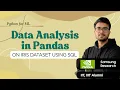 5 8 3 SQL on Pandas DataFrame using pandasql duckdb Pandas in Hindi