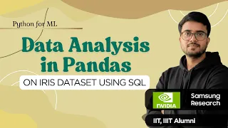 5 8 3 SQL on Pandas DataFrame using pandasql duckdb Pandas in Hindi