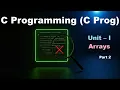 Unit 1 Part 2 C Programming C Prog BCA 2nd Semester MIC