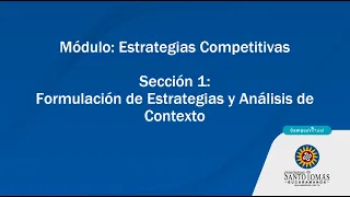 secci n 1 formulaci n de estrategias y an lisis de contexto