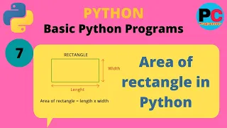 Area of Rectangle in python Basic Python Programs Class