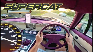 TWR SUPERCAT - V12 SUPERCHARGED MANUAL on the UNLIMITED AUTOBAHN!