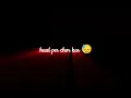 Lagu chale jayenge ek din tujhe tere hal per chor kar 😓🥀|Black screen lyric status||#trending