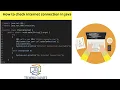 How to check internet connection in java code