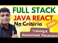 Full Stack Development Bootcamp With Guaranteed Placement Java Full Stack Development Full Course