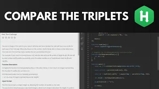 HackerRank Compare the Triplets - Solution Walkthrough JavaScript