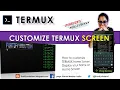 How to customize TERMUX home Screen Display your Name on Home Screen