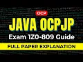 Oracle Certified Professional Java Programmer OCPJP Paper Code 1Z0 809