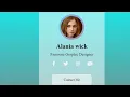 Glassmorphism Profile Card Design Using HTML CSS step by step