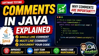 Comments in Java Explained Single Line Multi Line JavaDoc Java for Selenium Testers