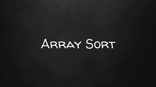 Learn JavaScript Part 20 - Array Sort